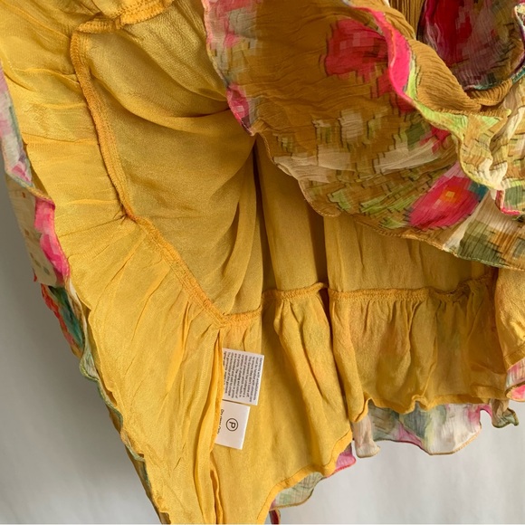 Rococo Sand Avar One Shoulder Floral Tiered Ruffle Mini Dress - Picture 13 of 15